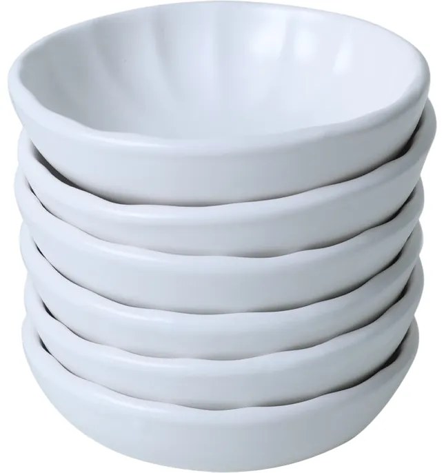 Sada 6 keramických misiek Laguna, 12 cm, biele