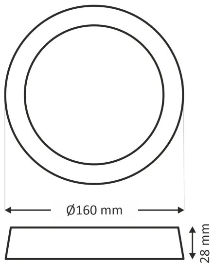 LED Stropné svietidlo LED/12W/230V 4200K pr. 16 cm biela