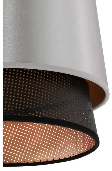 Duolla - Prisadený luster BELL SHINY 1xE27/15W/230V pr. 25 cm strieborná/čierna