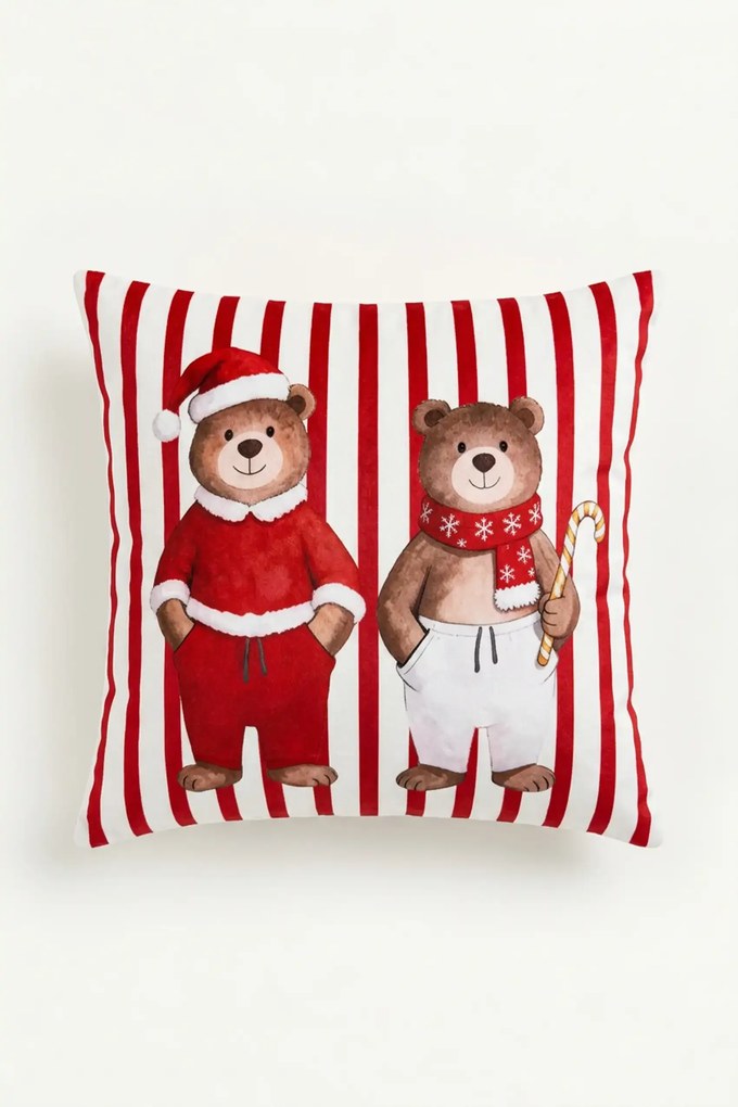 Obliečka na vankúš PYJAMA BEARS biela 45x45 cm