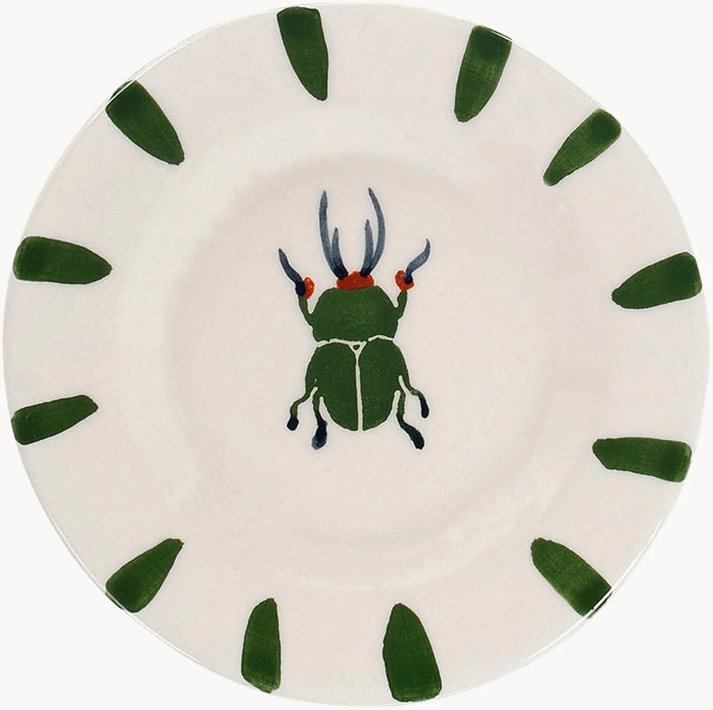 Ručne maľovaný dezertný tanier Leafy Bug