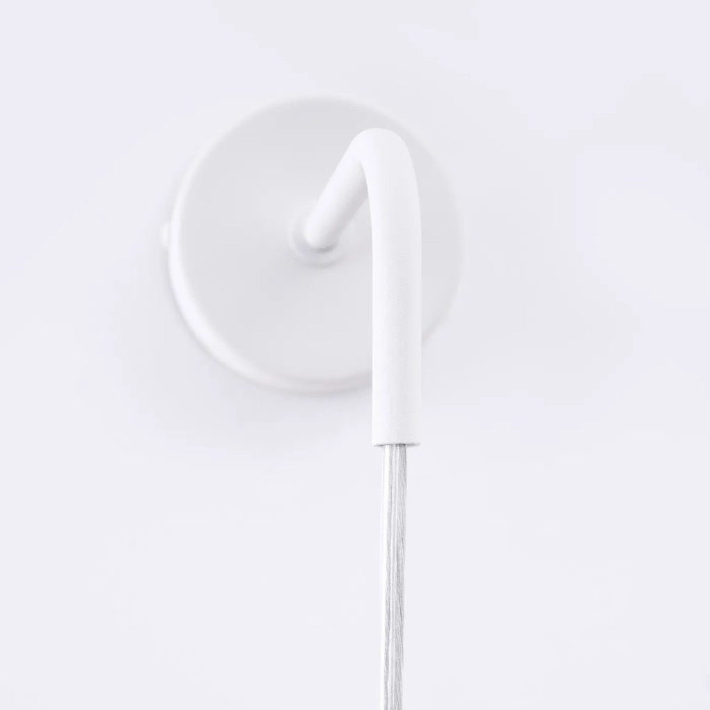 Nástenné svietidlo Liro, 1x biele kovové tienidlo