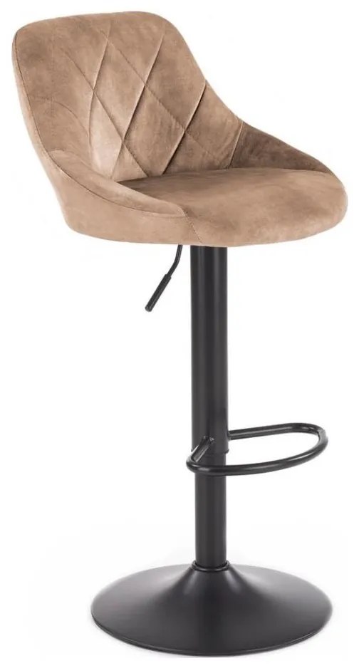 Barová stolička 106x47 cm čierna/hnedá