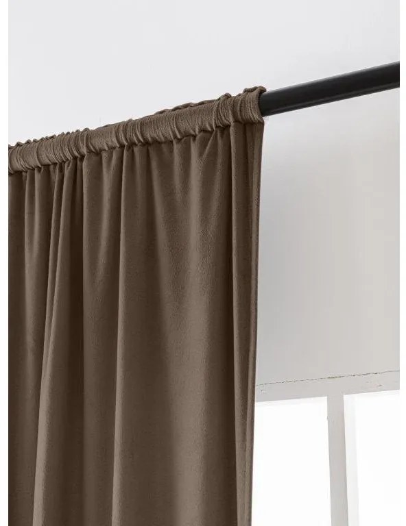Tmavý zatemňovací záves VELVET 140x270 cm Zavesenie: Riasiaca páska