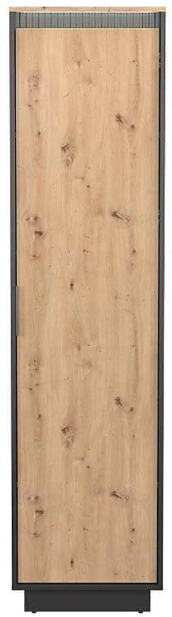 Skriňa 1d  Sierro dub Artisan/Čierna