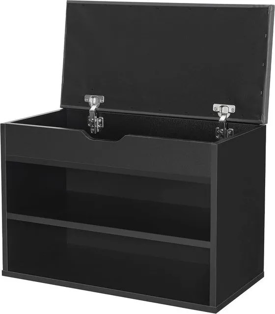 Skriňa na topánky s odklápacím vekom a polstrovaným sedadlom