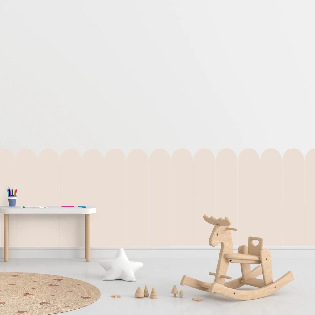 60x100cm Oblúk - Hnedá farba - textilná nálepka na stenu Farba: Bledá, Veľkosť: 80 cm