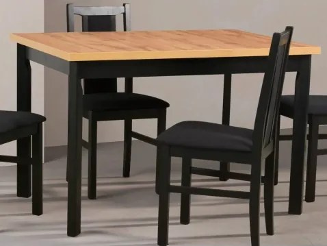 Obdĺžnikový jedálenský stôl Molena 140x80 cm, dub artisan/čierny%