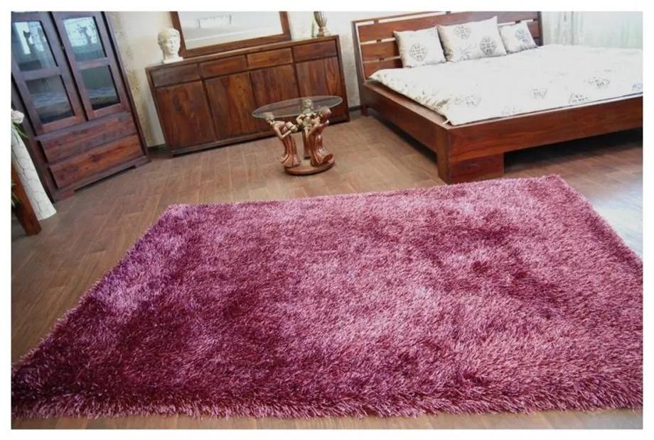 Luxusný kusový koberec Shaggy Love slivkový 200x290cm