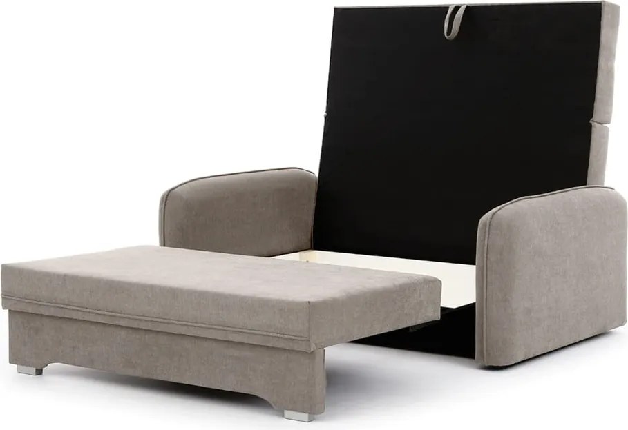 Béžová ženilková rozkladacia/s úložným priestorom pohovka 155 cm Laine – ELTAP