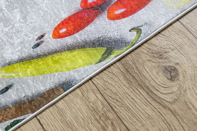 Protišmykový koberec / behúň ANDRE 33580 strieborný / zelený