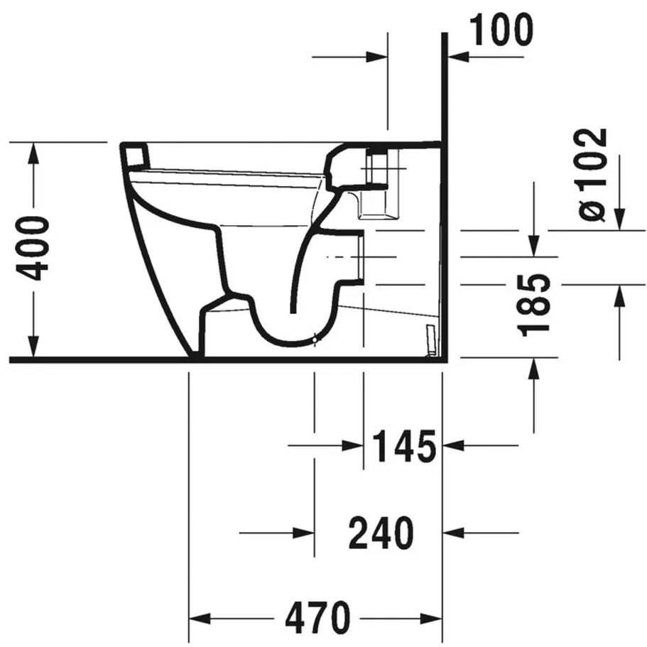 Duravit ME by Starck - stojace WC 37x60 cm s HygieneGlaze, 2169092000