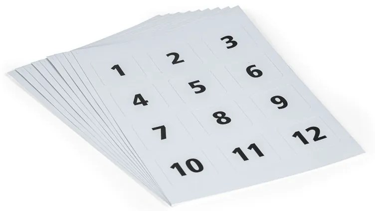 Súprava samolepiek na dvere skríň, čísla 1 - 108