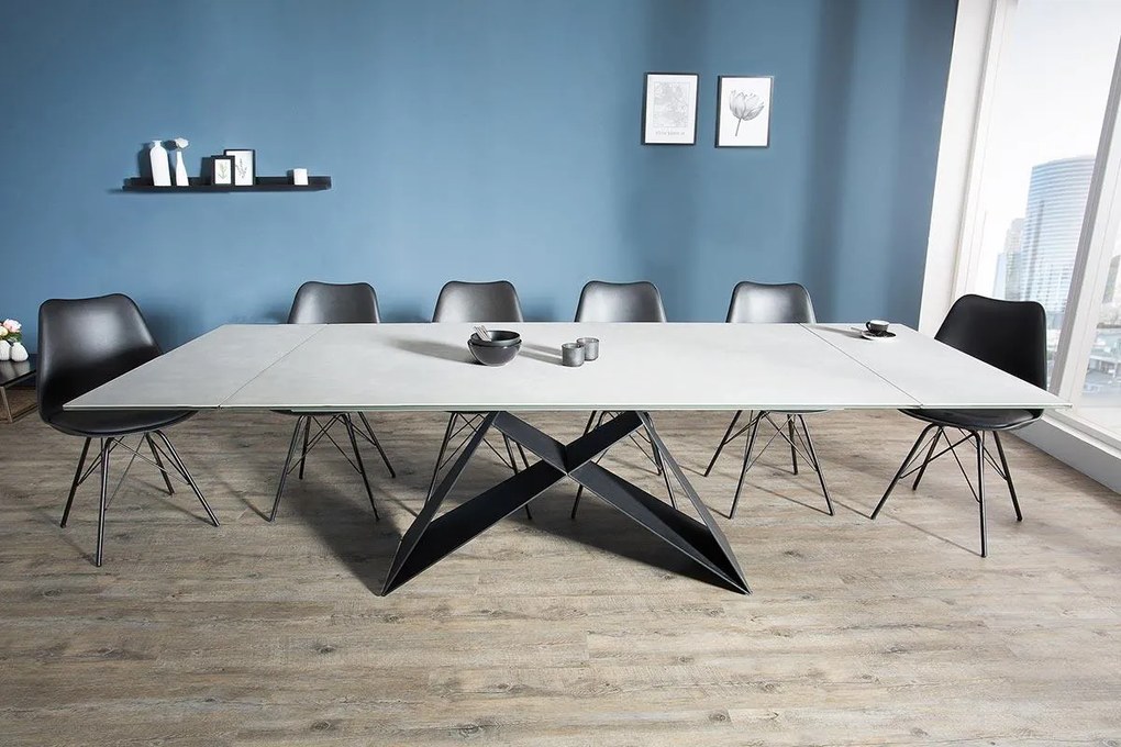 Rozkladací jedálenský stôl Brock sivý 180-260 cm