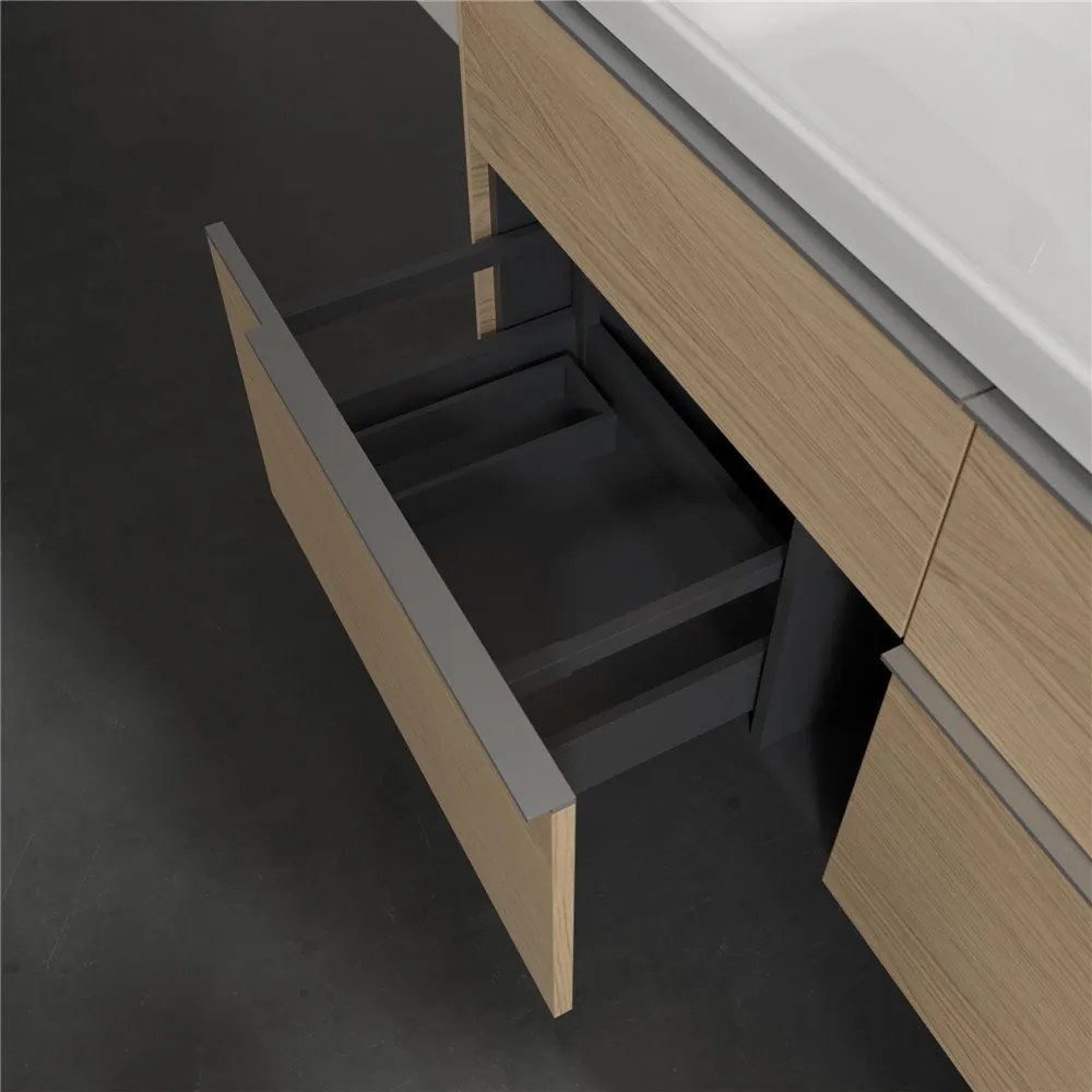 VILLEROY &amp; BOCH Subway 3.0 závesná skrinka pod umývadlo, 4 zásuvky, 1272 x 478 x 429 mm, Nordic Oak, C60200VJ