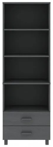 vidaXL Komoda tmavosivá 60x35x180 cm masívne borovicové drevo-