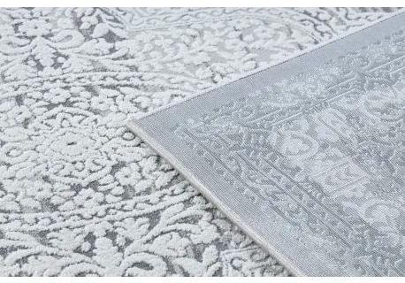 Moderný koberec NOBLE 9479 65 ornament vintage - Štrukturálny, dve vrstvy rúna, krémová sivá Veľkosť: 140x190 cm