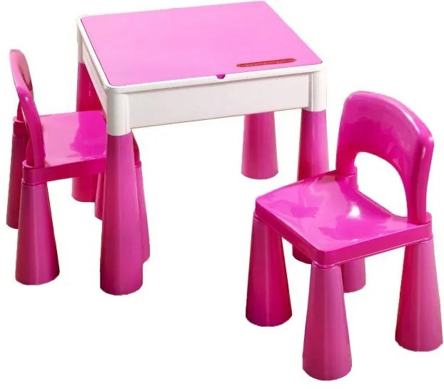 MAXMAX Detský stôl sa stoličkami MAMUT - ružový