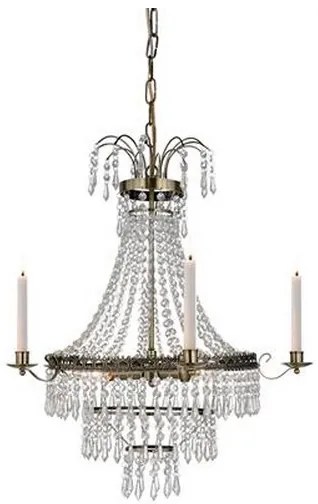 Markslöjd 105157 - Krištáľový luster na reťazi MARIELUND 3xE14/40W/230V mosadz