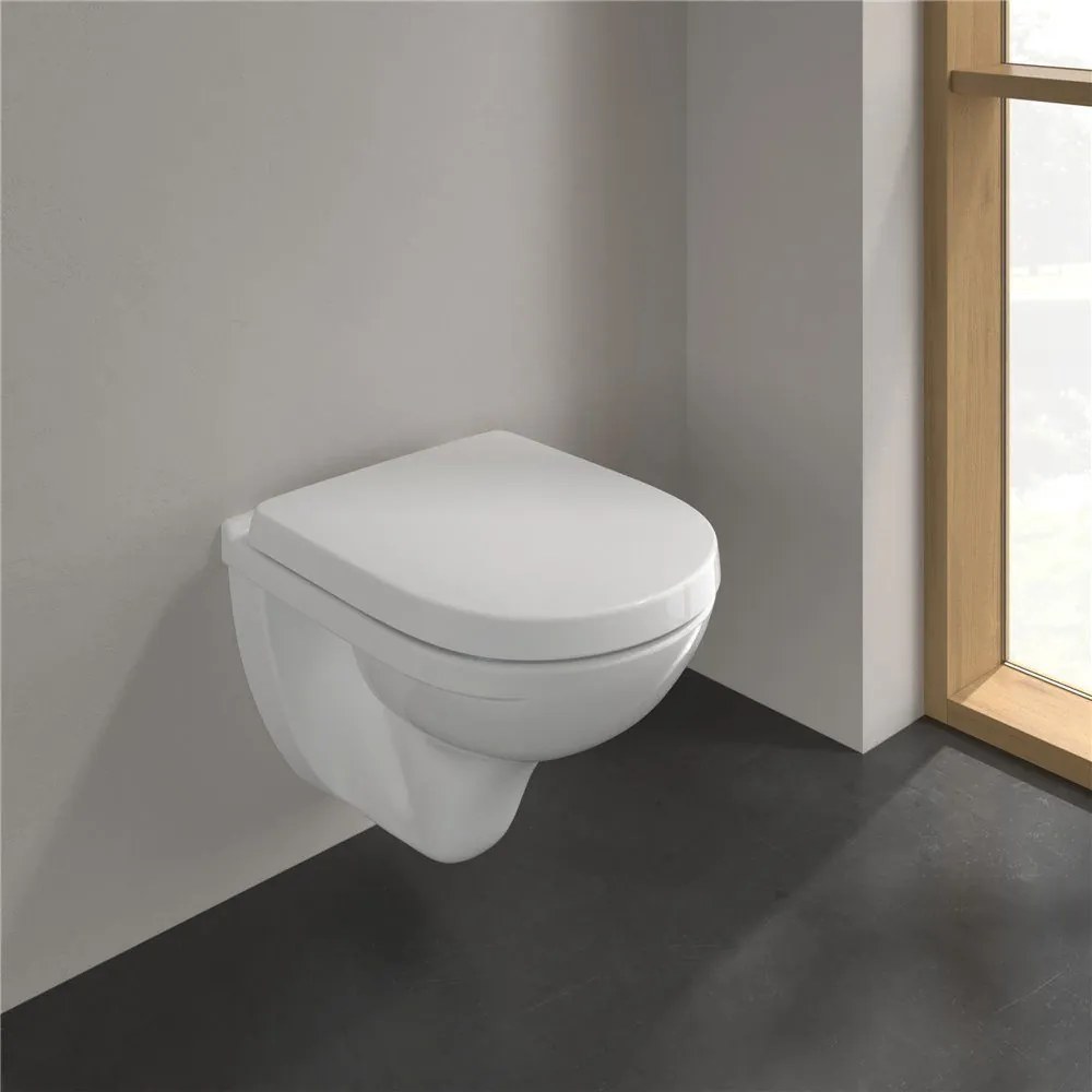 VILLEROY &amp; BOCH O.novo Compact závesné WC s hlbokým splachovaním, 360 x 490 mm, biela alpská, 56881001