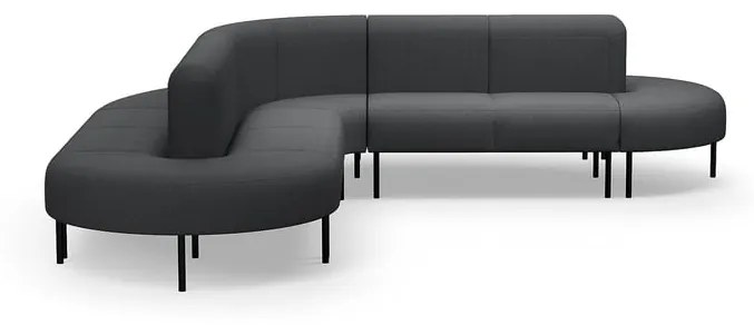 Pohovka VARIETY, 360° sedenie do L, látka Blues CSII, antracit