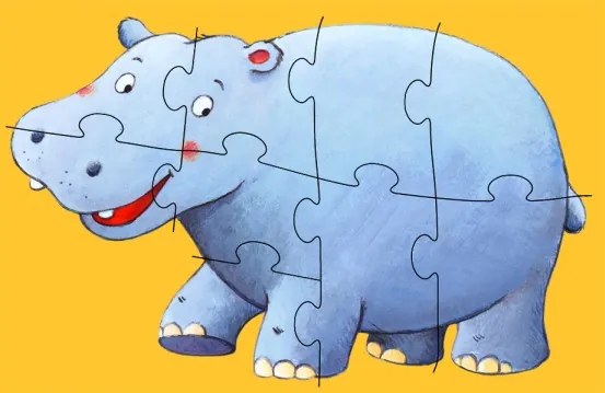 Súprava 6 puzzle pre najmenších Opičiak a jeho kamaráti