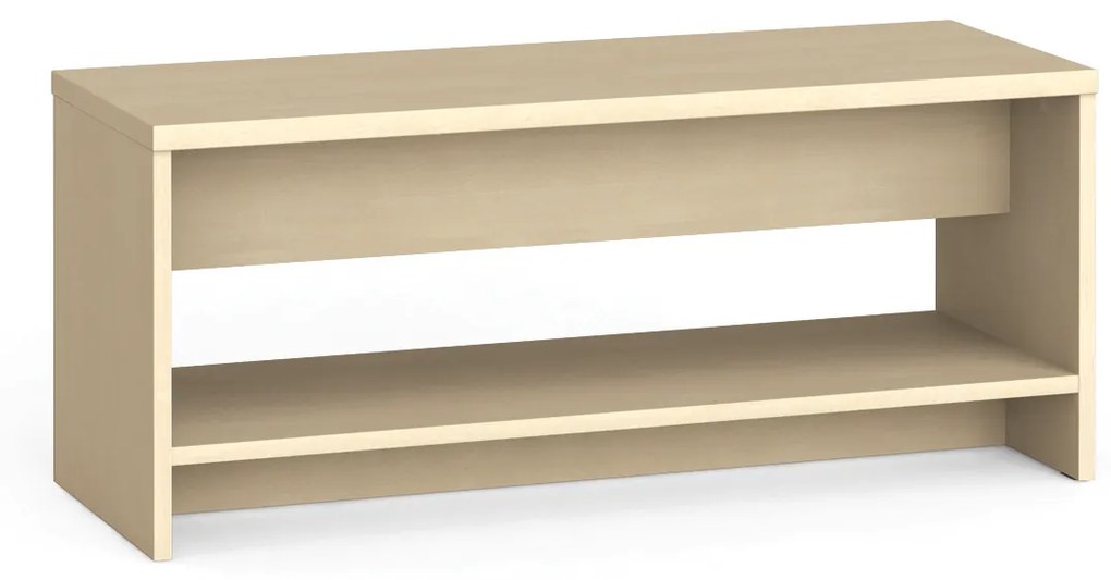 Šatníková lavica s policou na topánky, zosilnená, 1000 mm, breza