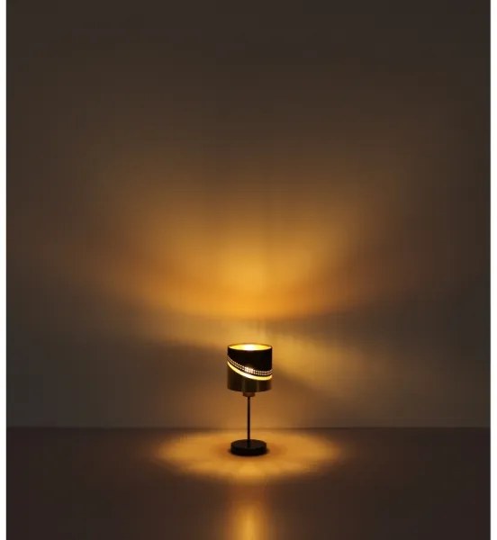 Globo 54046T - Stolná lampa OR 1xE27/40W/230V pr. 16 cm čierna/zlatá