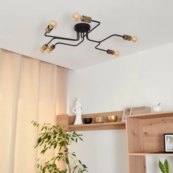 LED Prisadený luster TUBE 6xE27/15W/230V