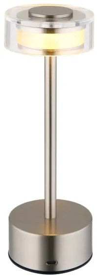 Globo 21026N - LED Stm. stolná lampa SHIRA LED/2,5W/3,7V 2700/4000/6500K matný chróm