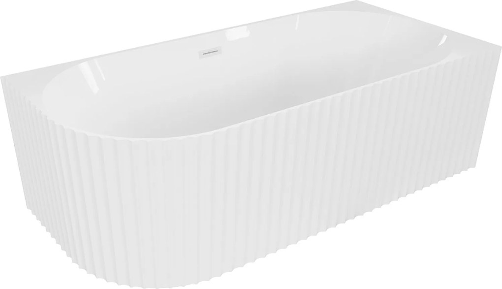 Mexen Gia voľne stojaca rohová vaňa 170x80cm, Biela Lesklá, Pravá