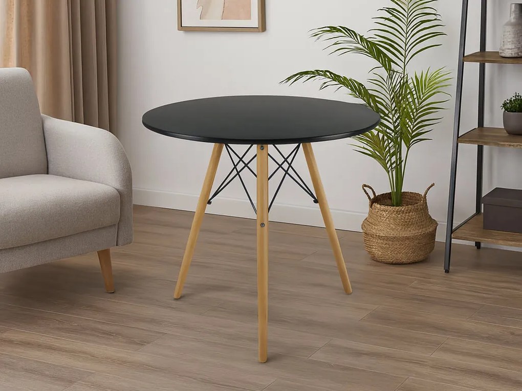 CH Okrúhly jedálenský stôl Jerry - čierna