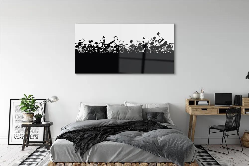 Obraz plexi Čierna a biela poznámky 140x70 cm