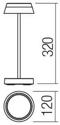 Redo 90311- LED Stmievateľná stolná lampa ILUNA LED/2,5W/5V 3000 mAh IP65 červená