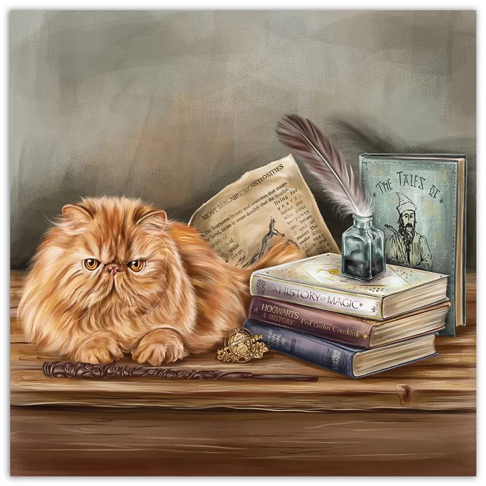 Gario Obraz na plátne Mačka relaxuje v štúdiu - Svetlana Gracheva Rozmery: 30 x 30 cm