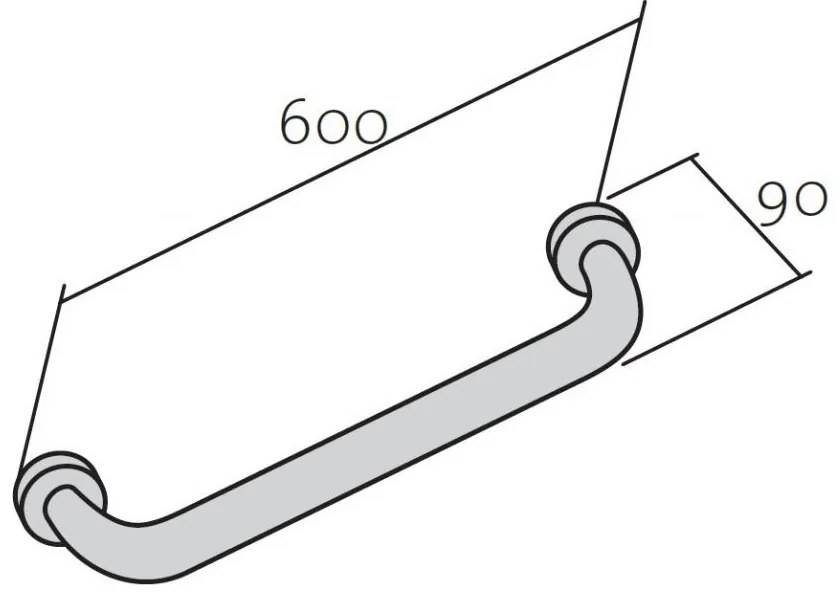 Cersanit Etiuda, nástenný držiak do 120 kg, 60cm, chrómová, K97-027