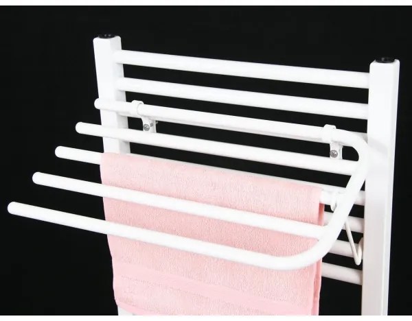 Aqualine - Sušiak uterákov na výhrevné teleso 50 cm biela