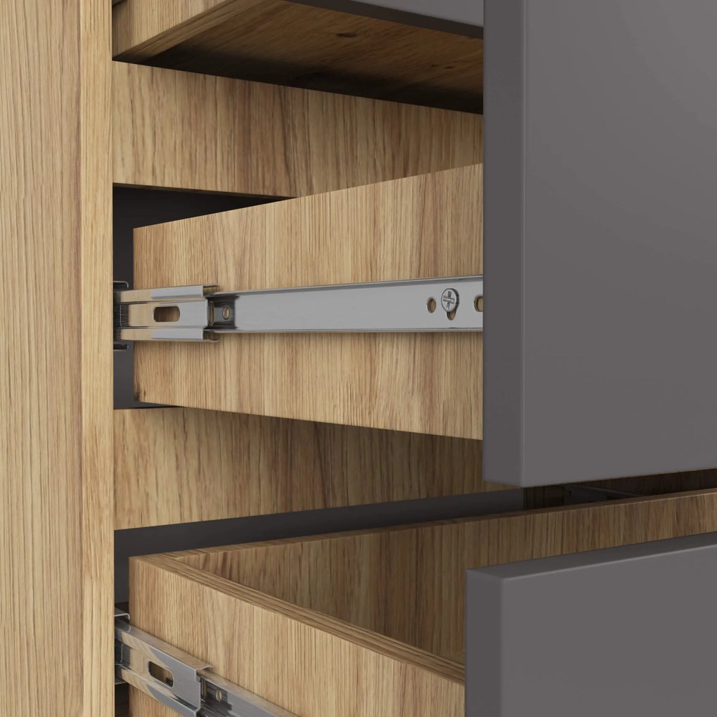 Komoda CL3 60 cm dub artisan/grafitově šedá