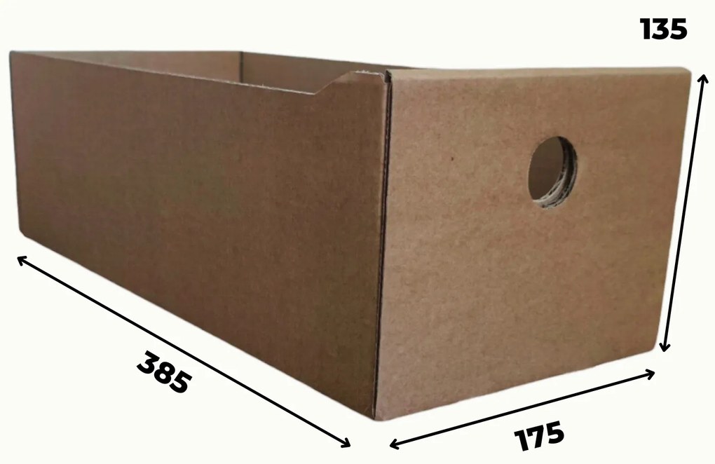 KARTON PAK 2. akosť - Úložné boxy na oblečenie, organizéry do skrine EKO KARTON 18x40x13cm - zásuvka