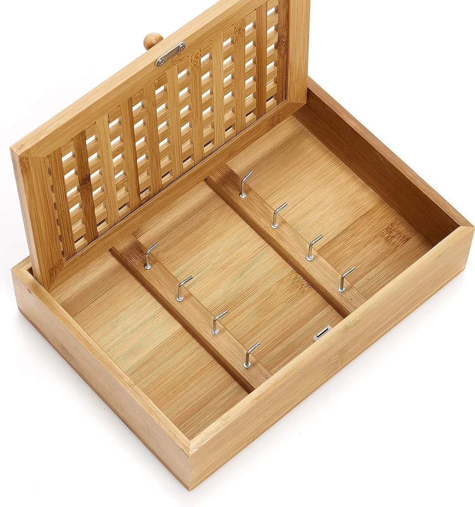 Skříňka na klíče, věšák na klíče, bambus KEYS
