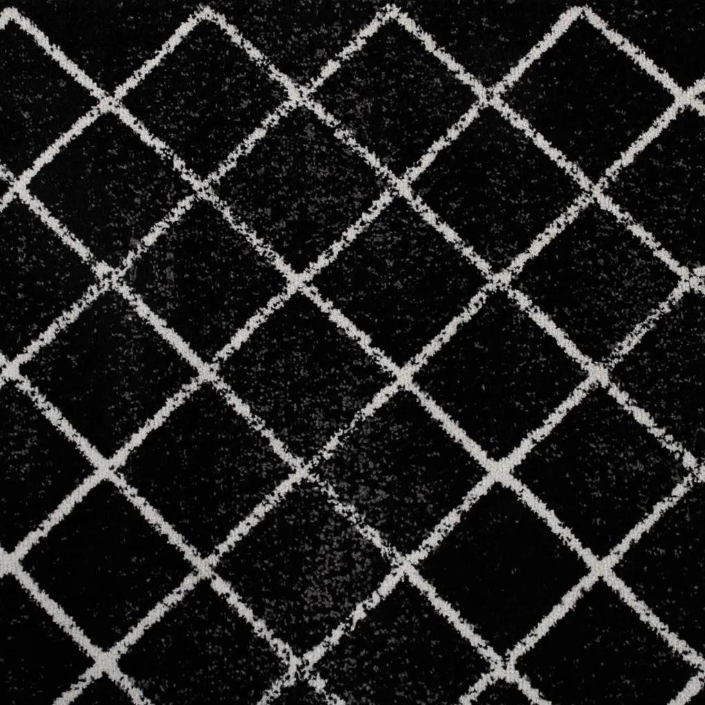 Tempo Kondela Koberec, čierna/vzor, 57x90 cm, MATES TYP 1