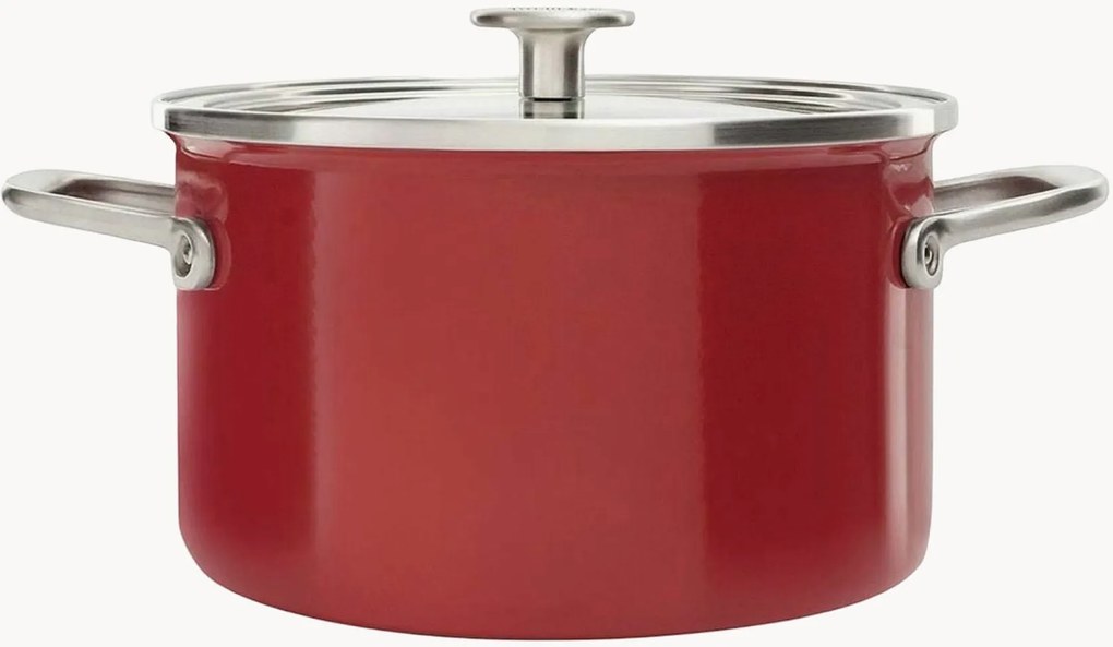 Hrniec's nepriľnavým povrchom a pokrievkou Red