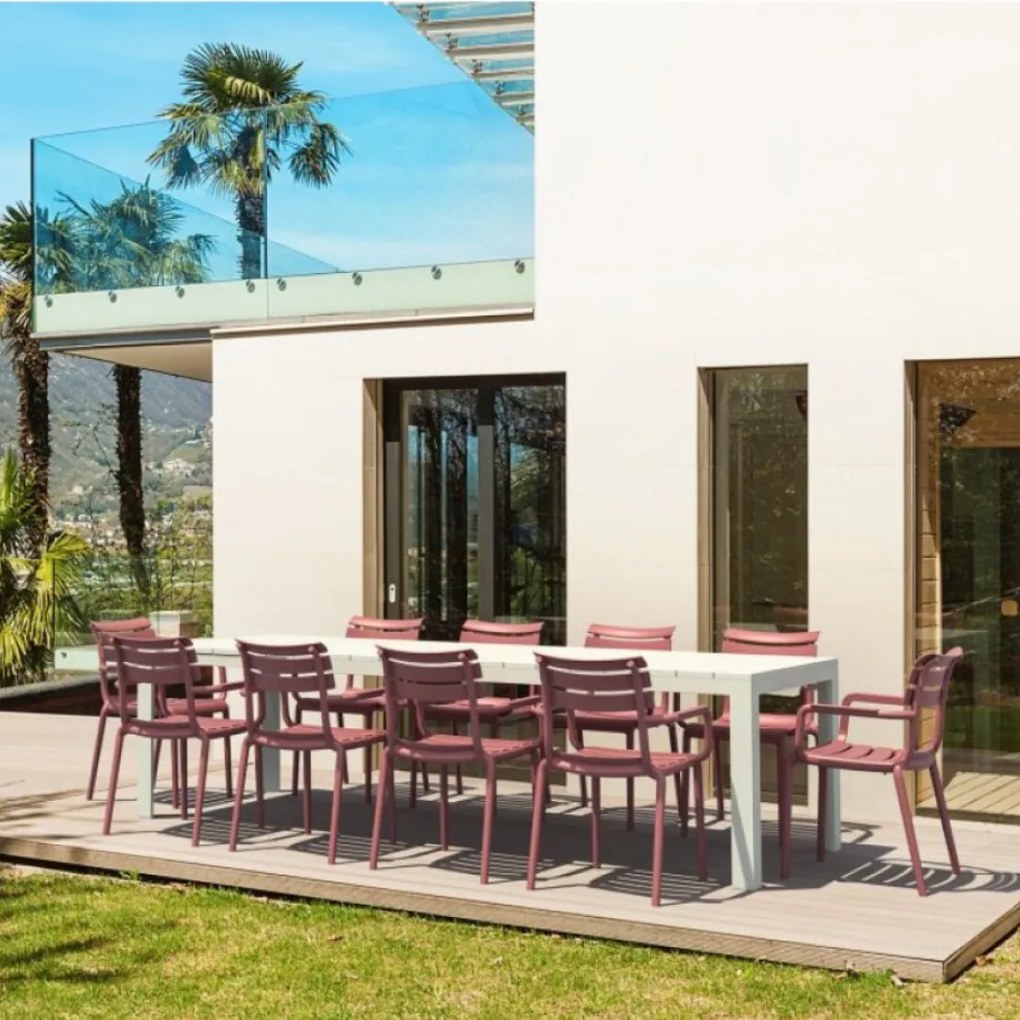 ATLANTIC 210 záhradný rozťahovací stôl white