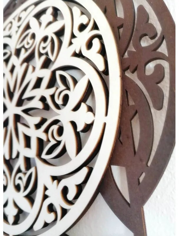Drevený dekoratívny obraz s elegantným vzorom - mandala I SENTOP PR0304