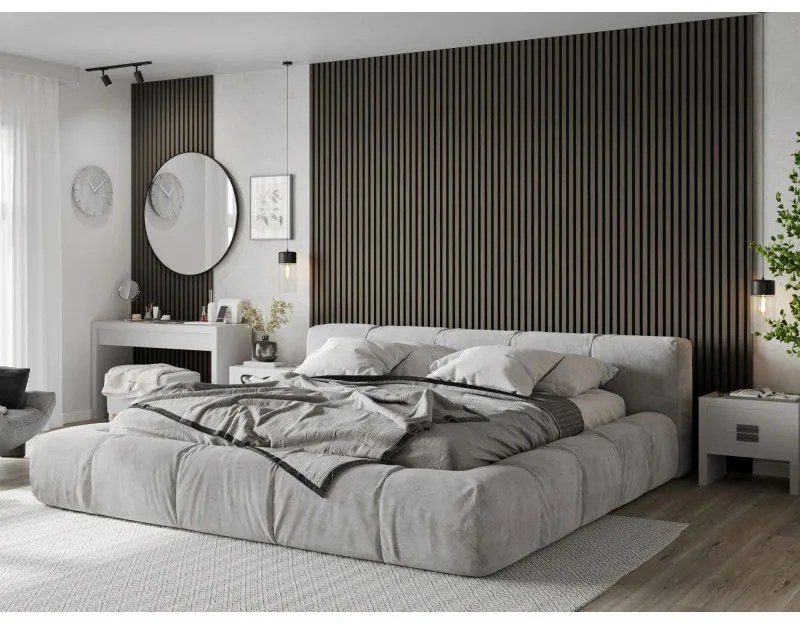 Mexen Lam-F, akustické stenové lamely 275 × 30 cm, plstený podklad 8 mm, technická dyha, dub ónyxový, S105-275307-3015-010