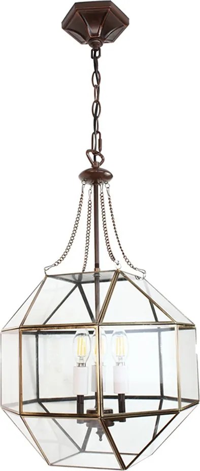 Závěsná lampa Transparent 35*35*153 cm E14/max 3*25W - 35*35*153 cm E14/max 3*25W