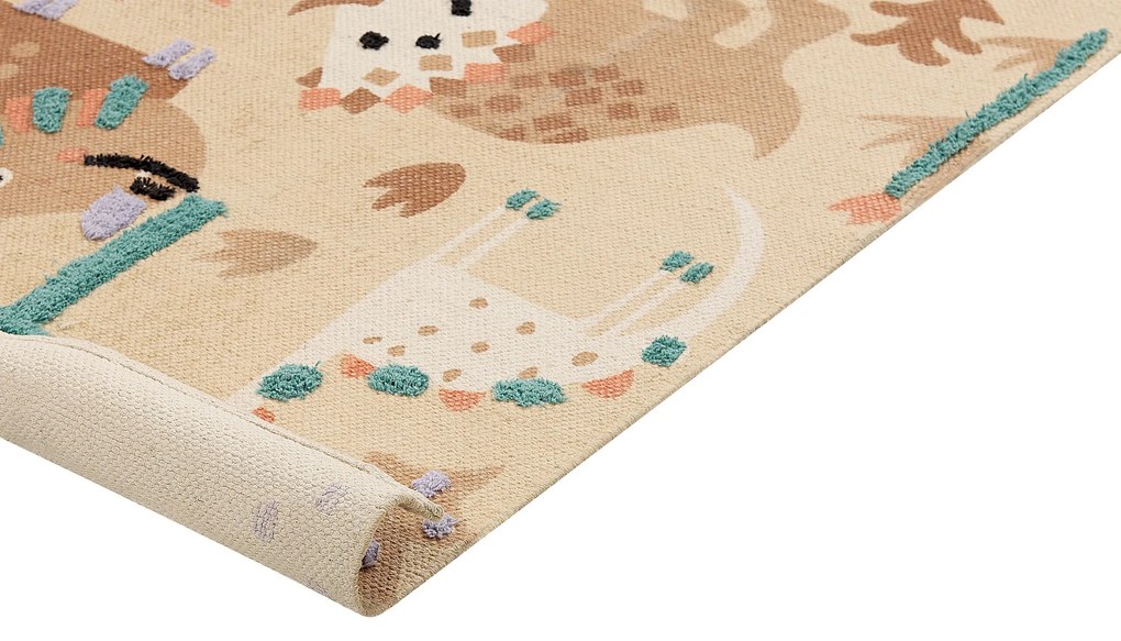 Detský bavlnený koberec 80 x 150 cm viacfarebný STABAT Beliani