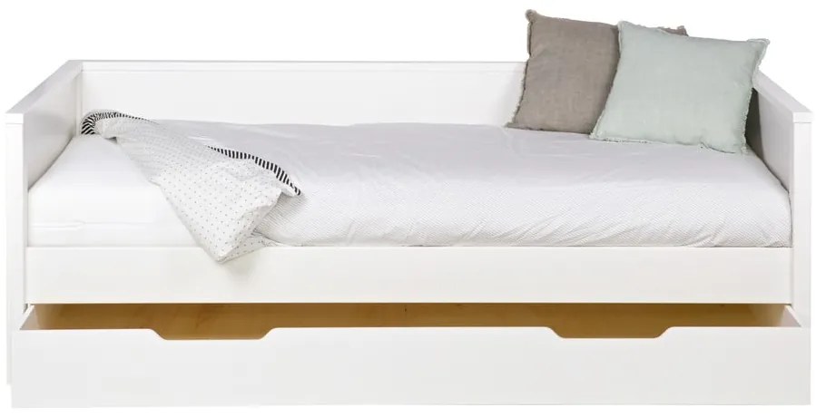 Biela spodná zásuvka pre posteľ WOOOD Nikki, 200 × 90 cm