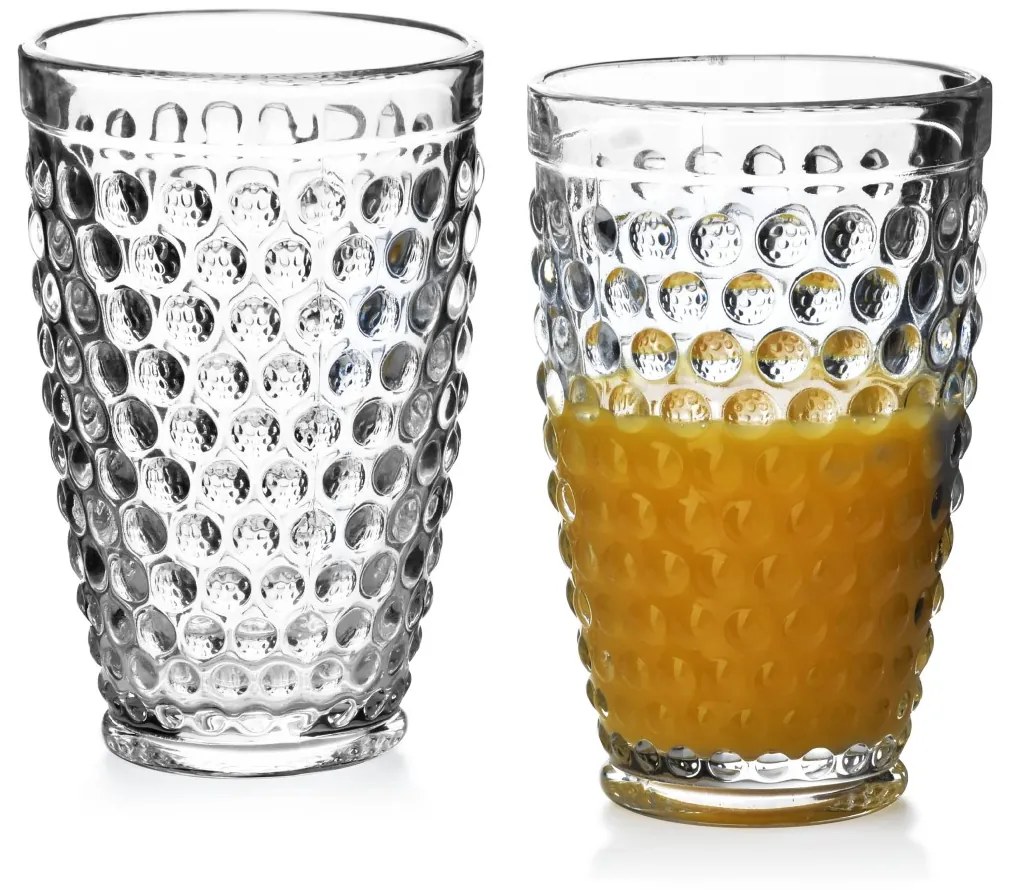 Sada 6 pohárov ELISE DOTS 380 ml číra