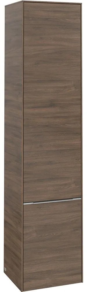 VILLEROY &amp; BOCH Subway 3.0 závesná vysoká skrinka, 2 dvierka, pánty vľavo, 400 x 362 x 1710 mm, Arizona Oak, C58600VH